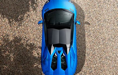 Wallpaper car, lamborghini, shadow, pebble, top view, car top view for ...