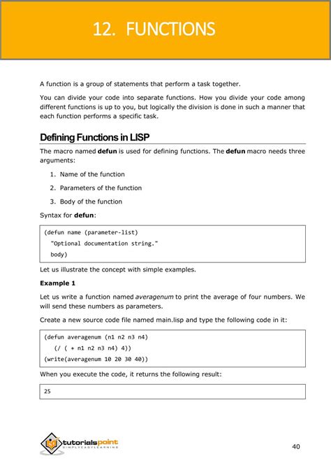 Common Lisp Tutorial 的图像结果
