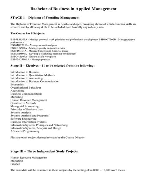 Image result for Business Management Course Outline