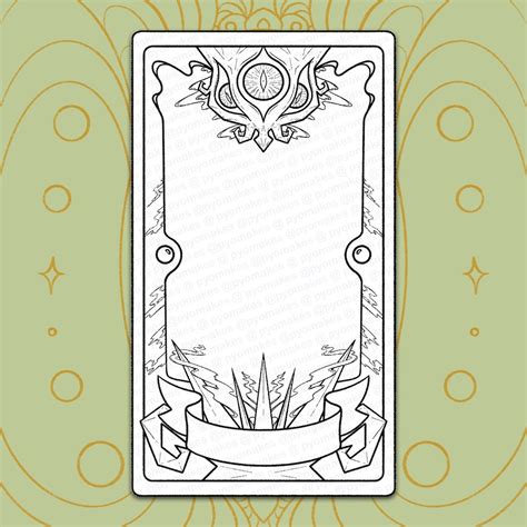 Dark Design Printable Tarot Card Template Blank Tarot Card Template ...