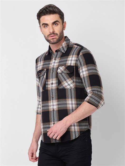 Men Black Checks Slim Fit Shirt – Killer Jeans