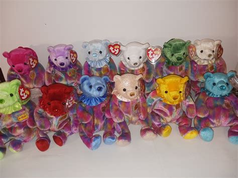 Lot Of 12 Ty Beanie Babies Birthday Bears Full Set Pot Belly NEW/UNUSED ...