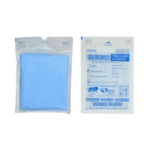 Uniguard Plastic Disposable / Hospital / Patient Bedsheet Light Blue c ...