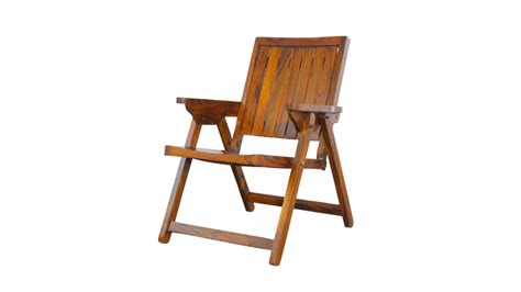 Belt Folding Arm Chair in Honey Finish – Solid Wood Decor