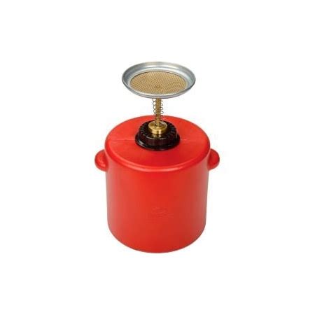 Justrite Eagle Safety Plunger Can - 4 Quart Polyethylene P714 | Zoro