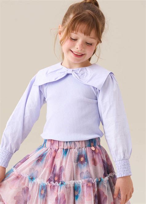 Angel & Rocket Girls Solid Purple Tops