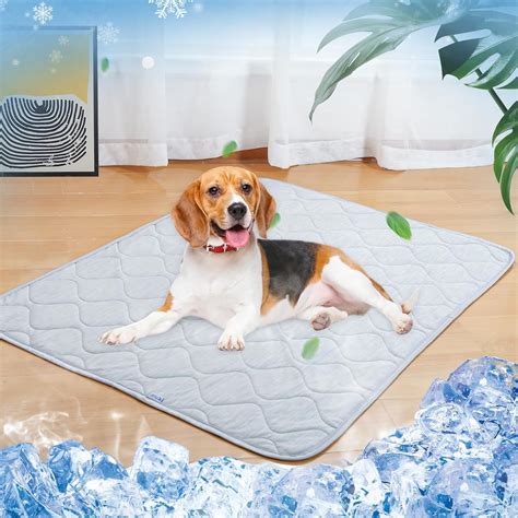 Rywell Dog Cooling Blanket,80 * 112CM, Dog Cooling Mat Q-Max>0.5 ...