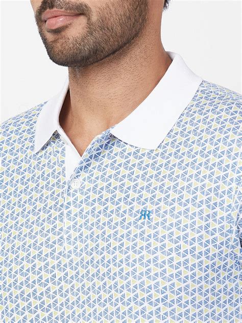 Raymond Blue Printed Modern Fit Cotton T-Shirt – MyRaymond