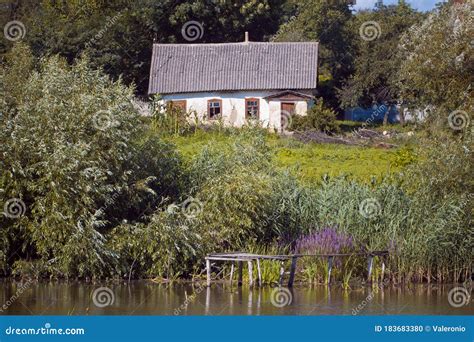 Shabby and Worn Old Country House Ruining Lonely, Abandoned Home and ...