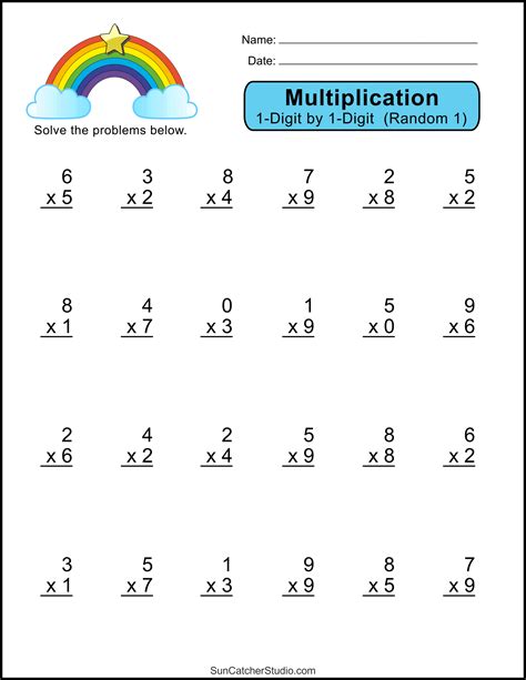 Multiplication Worksheets: (One-Digit Math Drills) - Free Printables ...
