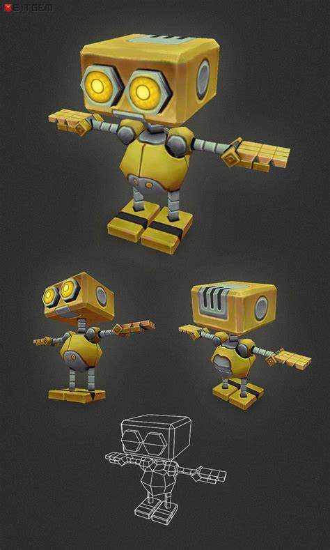Cartoon Low Poly Robot 的图像结果