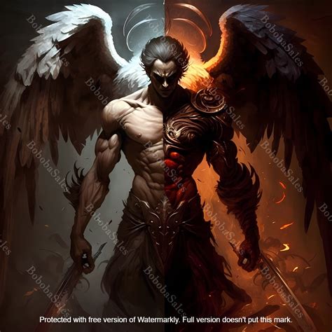 Half Demon Half Human Sketch