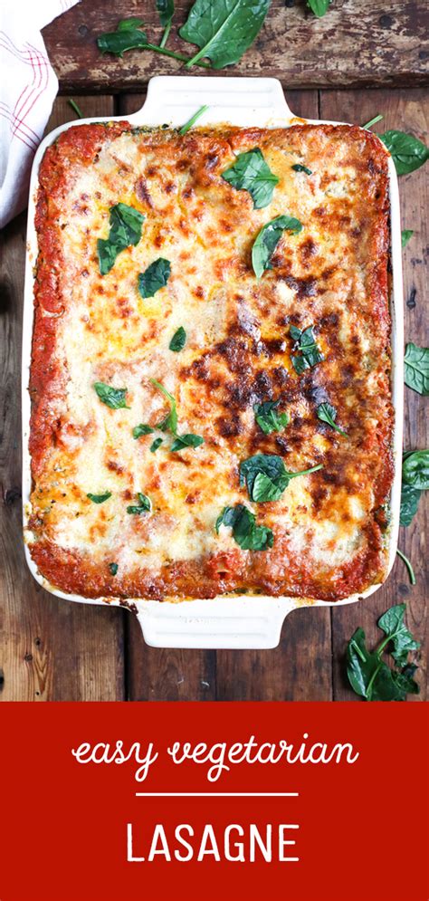 Easy Vegetarian Lasagne   Just Easy Recipes
