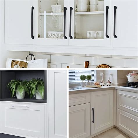 Buy AOKENBAO 6-Pack 4-inch Black Cabinet Handles Drawer knob for ...