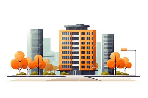 Premium Vector | Flat city buildings flat vector art illustration