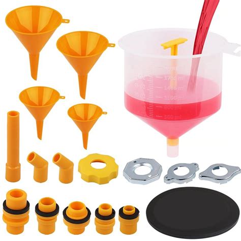 Ultimate No Spill Coolant Funnel Kit - 19-Piece Spill-Free Radiator ...