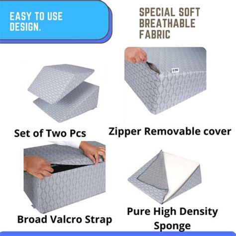 METRON Foam Orthopaedic Pillow Pack of 2 Abstract Foam Bed Wedge Pillow ...