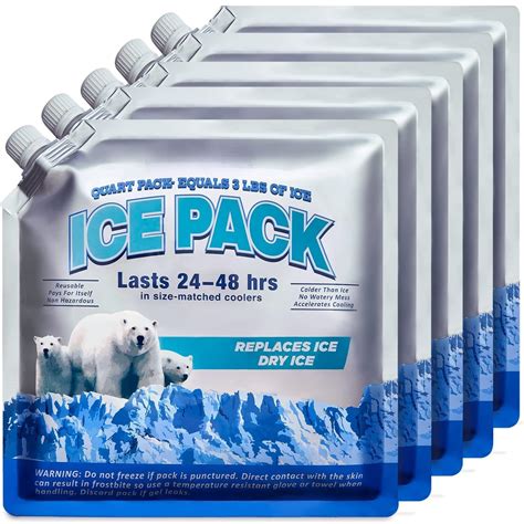 Ice Packs Reusable Ice Packs Coolers Long Lasting Freezer Packs Cooler ...