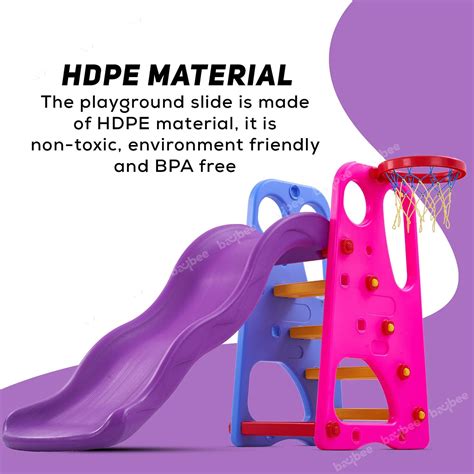 Wavy Slide for Garden & Indoors for Kids with Basket Ball I 1-5 Years ...