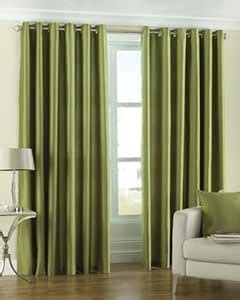 Buy Exporthub 2 Piece Eyelet Polyester Long Door Curtain Set - 9ft ...