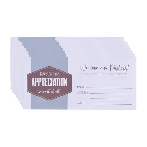 Pastor Appreciation Offering Envelope - Pastor Appreciation - Servant ...