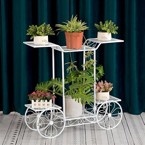 Intense Art 6 Tier Shelf Plant Stand Wheel Floor Mount, Tiered Shelf ...