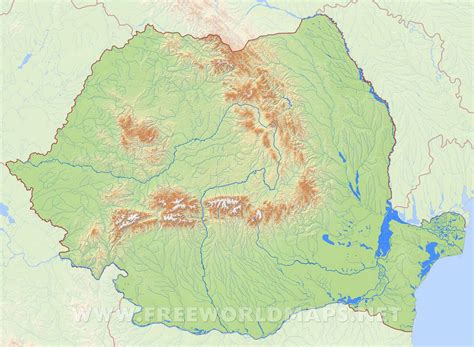 Romania Physical Map
