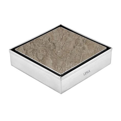 Marble Insert Shower Drain Channel (4 X 4 Inches) - LIPKA | Lipka Home