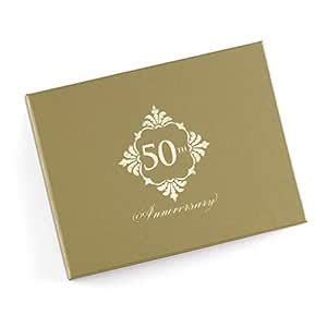 Hortense B. Hewitt Golden Anniversary Guest Book, Gold : Amazon.in ...