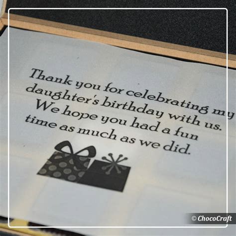 First Birthday Return Gifts - Messages – CHOCOCRAFT