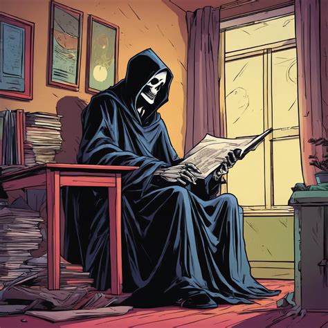 Grim reaper watching vhs movie | Fanart