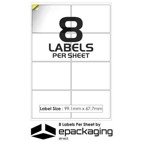 8 Labels Per Sheet | Avery & A4 Templates, Word Guide