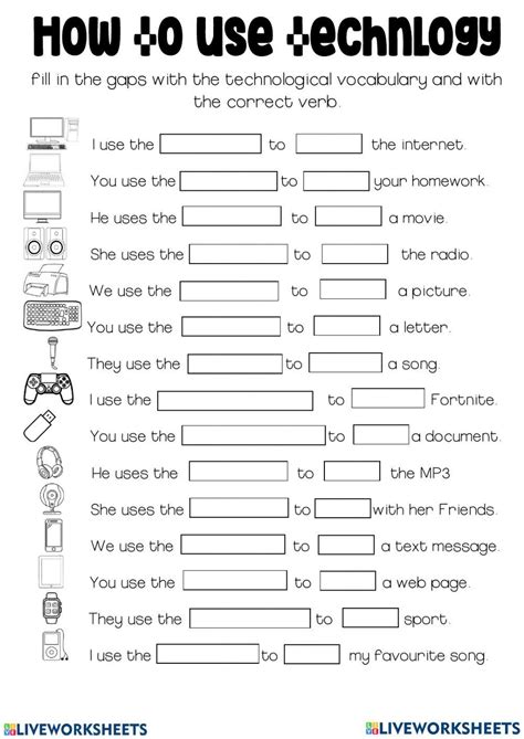 Printable Technology Worksheets 的图像结果