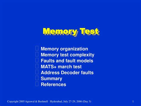 Memory Test Program 的图像结果