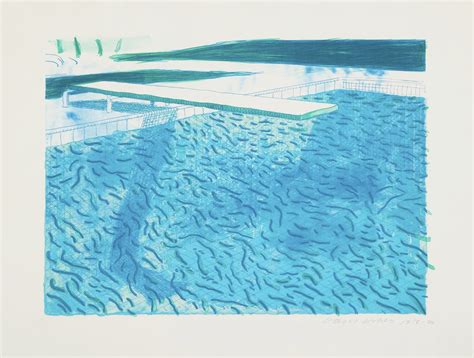 David Hockney | Lithograph of Water Made of Thick and Thin Lines (1978-80)