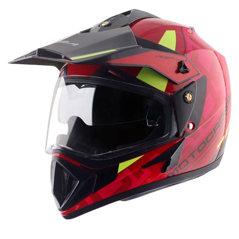 Vega Off-Road DV Motocross Helmet – Full-Face Trail Motorcycle Helmet ...