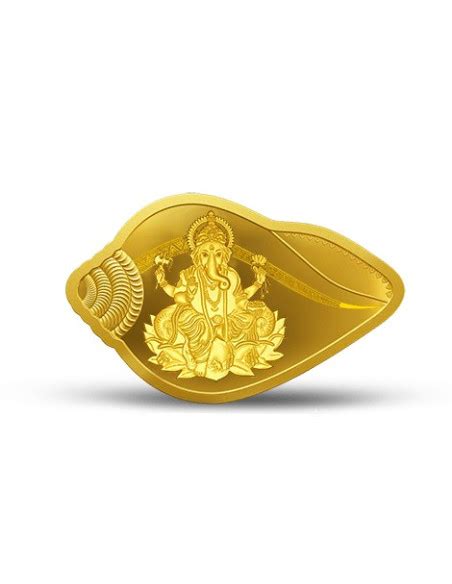 MMTC-PAMP Lakshmi Ganesh Shankh Shape buy Gold Coin Of 10 Grams in 24