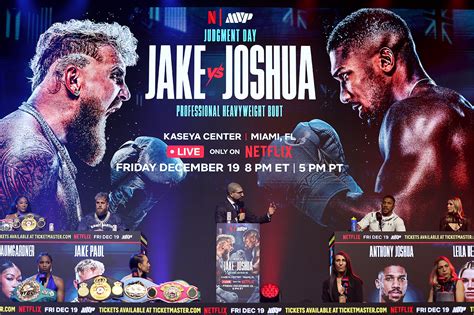 MIAMI, FLORIDA - DECEMBER 19: Anthony Joshua speaks at a press conference after Jake Paul v Anthony Joshua at Kaseya Center on December 19, 2025 in Miami, Florida. (Photo by Carmen Mandato/Getty Images for Netflix)