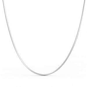 ZAVYA 925 Sterling Silver Subtle Elegance Rhodium Plated 20-Inch Women ...