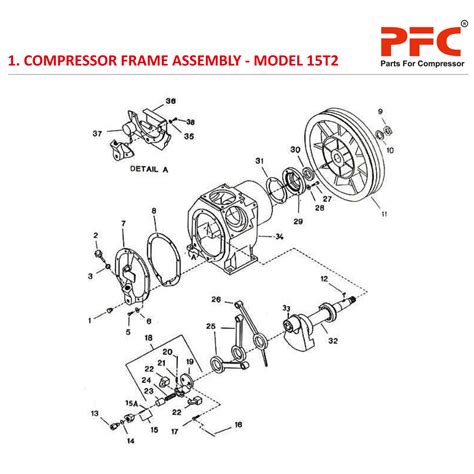 Compressor Frame IR 15T2 Compressor Parts | Air Compressor Parts