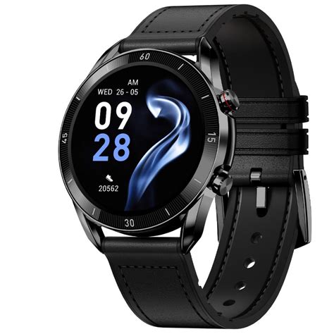 Buy Fire Boltt Almighty Smart Watch with AMOLED Display, Black Leather ...