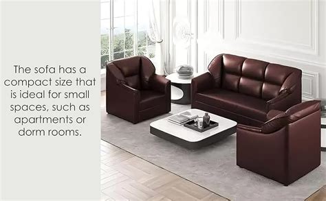 Westido Cyrus Leatherette 3 + 1 + 1 Sofa Set (Brown, Diy(Do-It-Yourself ...