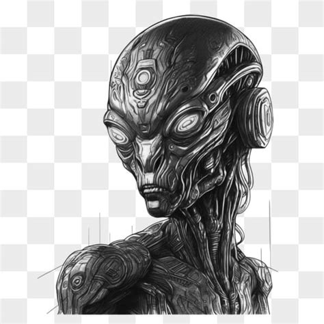 Image result for Alien Head Drawing Easy