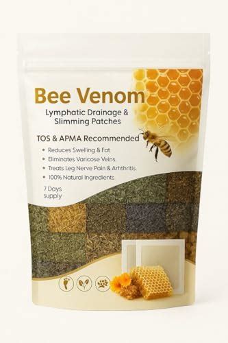 Bee Venom Lymphatic Drainage & Slimming Patches – 7 Days Supply Natural ...