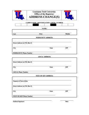 Latech Registrar - Fill Online, Printable, Fillable, Blank | pdfFiller