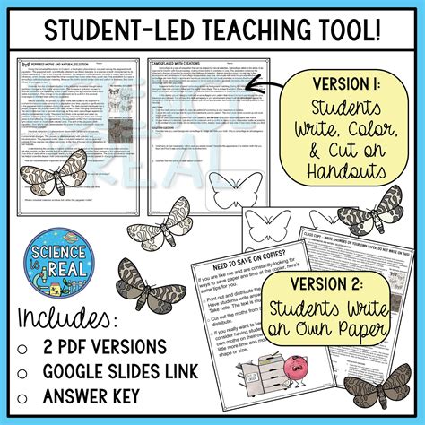 Natural Selection in Peppered Moths Camouflage Lab - Science is Real ...