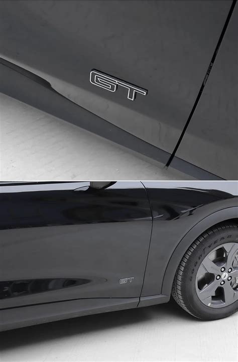 Buy LUCKEASY for Mustang Mach-E 2022 Car Sides Door GT Emblem Exterior ...