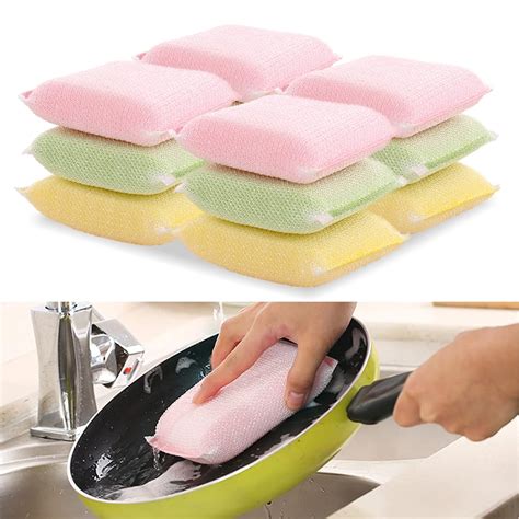 Kitchen Dishwashing Sponge Individually Wrapped Sponges, Nylon Non ...