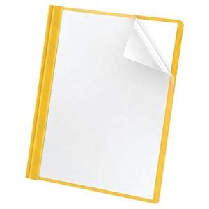 Oxford Premium Clear Front Report Covers, Letter Size, Yellow, 25 per ...