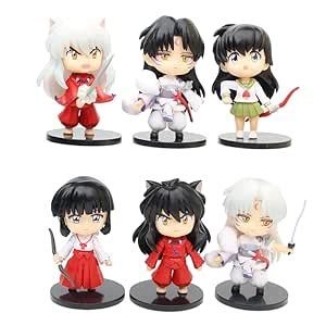 Buy Trunkin Inuyasha Set of 6 Action Figure 10CM Anime Sesshoumaru ...
